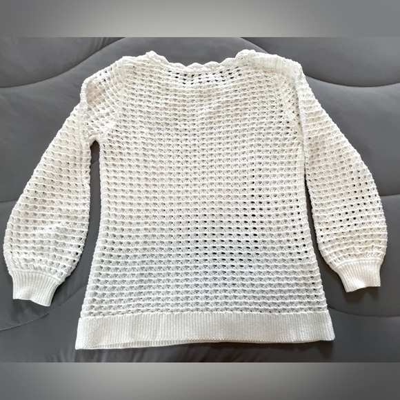 LOFT pointelle sweater - Picture 2 of 7